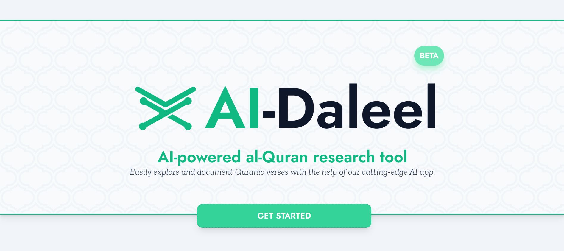 AI-Daleel landing page.